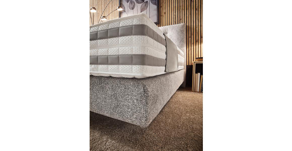 BOXSPRINGBETT 180/200 cm  in Grau  - Schwarz/Grau, KONVENTIONELL, Kunststoff/Textil (180/200cm) - Dieter Knoll