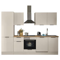 KÜCHENBLOCK MULTAN  in Kaschmir  - Kaschmir/Schwarz, Basics, Holzwerkstoff/Metall (280/211/60cm) - Carryhome