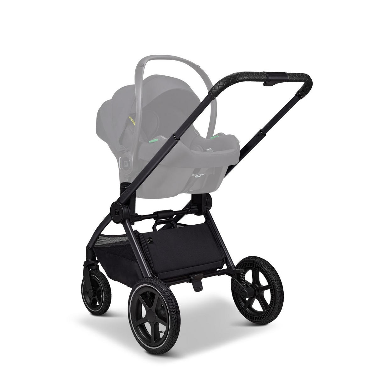 KINDERWAGENSET  GIO FOLD SET AIR  graphite  - Hellgrau/Grau, Basics, Textil/Metall (120/58/92cm) - Moon Edition