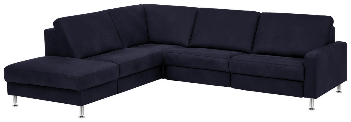 HÖRNSOFFA i blå  - aluminiumfärg/blå, Design, metall/textil (242/275cm) - Dieter Knoll