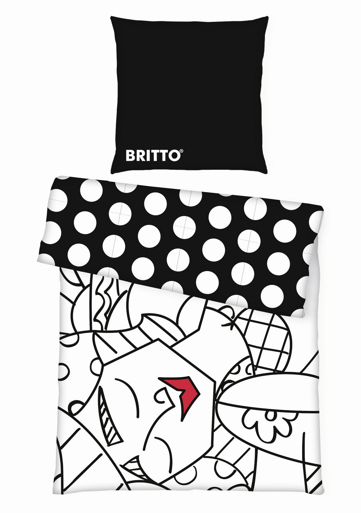 WENDEBETTWÄSCHE FACES Renforcé 135/200 cm  - Multicolor, Basics, Naturmaterialien/Textil (135/200cm) - BRITTO