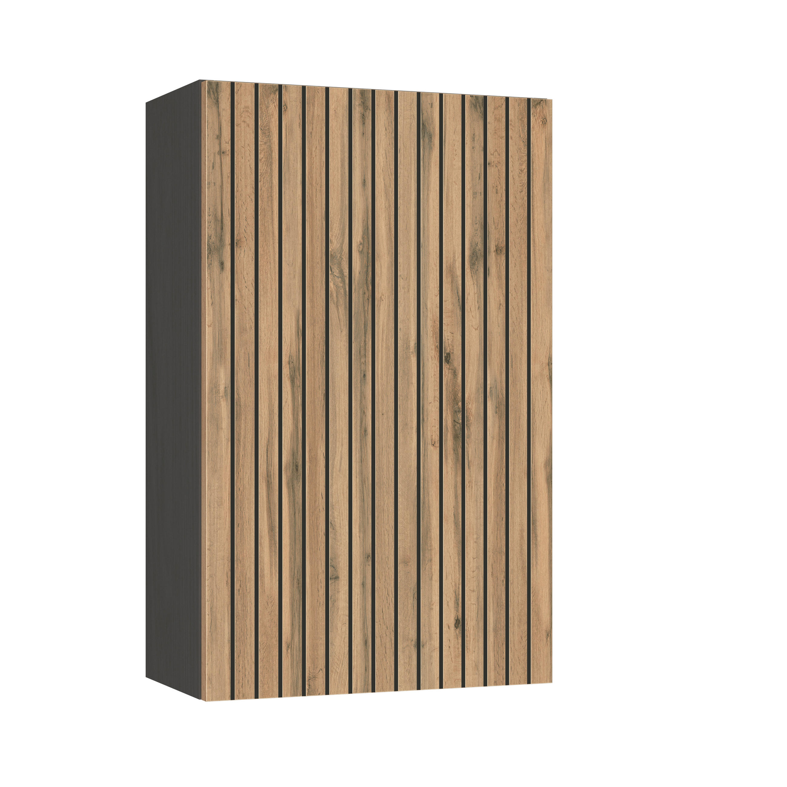 Xora Hängeschrank Hanoi Graphit, Schwarz, Eiche Wotan 40x64x20 cm