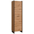 GARDEROBENSCHRANK  in 57,4/198,1/41,3 cm  - Eichefarben/Grau, Trend, Holzwerkstoff/Kunststoff (57,4/198,1/41,3cm) - Hom`in