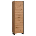 GARDEROBENSCHRANK  in 57,4/198,1/41,3 cm  - Eichefarben/Grau, Trend, Holzwerkstoff/Kunststoff (57,4/198,1/41,3cm) - Hom`in