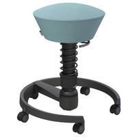 BÜROHOCKER Wollmischung Schwarz, Pastellblau  - Pastellblau/Schwarz, Basics, Kunststoff/Textil (59/45-66/59cm) - Aeris