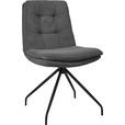 STUHL - Anthrazit/Schwarz, Design, Textil/Metall (49/90/68cm) - Johann Jakob