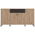 SIDEBOARD  in 170/90/40 cm  - Schwarz/Eiche Artisan, Basics, Holzwerkstoff/Kunststoff (170/90/40cm) - Carryhome