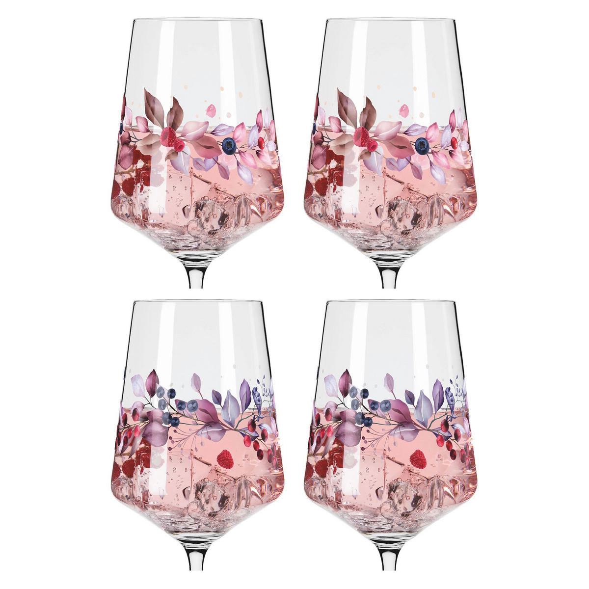 SPRITZERGLAS 544 ml 4-teilig  - Weiss/Flieder, Trend, Glas (9,3/22,5/9,3cm) - Ritzenhoff
