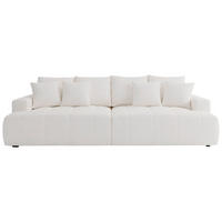 BIGSOFA Chenille Elfenbein  - Elfenbein/Schwarz, Design, Kunststoff/Textil (270cm) - Livetastic