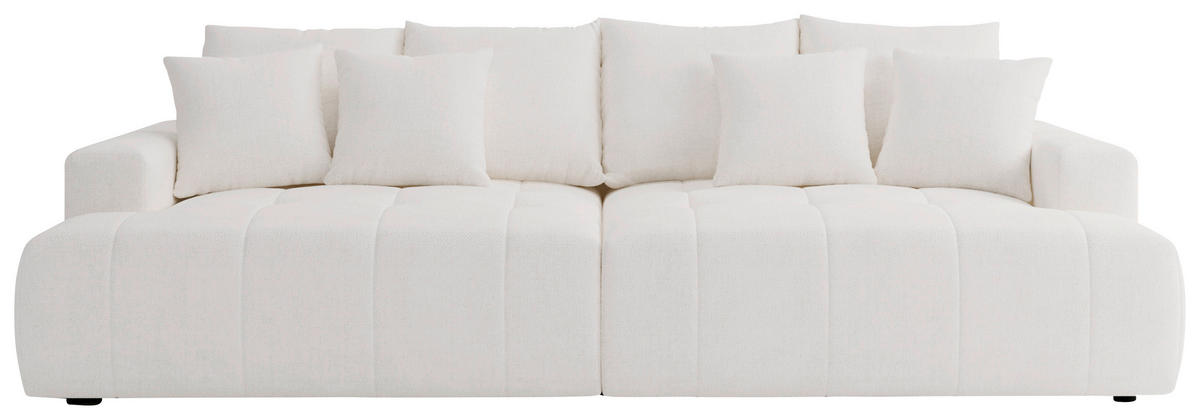 BIGSOFA Chenille Elfenbein  - Elfenbein/Schwarz, Design, Kunststoff/Textil (270cm) - Livetastic
