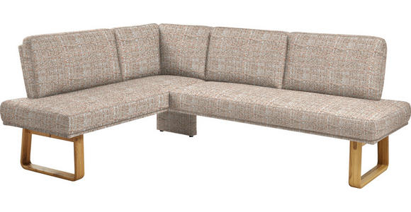 ECKBANK 174/280 cm in Orange, Eichefarben - Eichefarben/Orange, Design, Holz/Textil (174/280cm) - Dieter Knoll