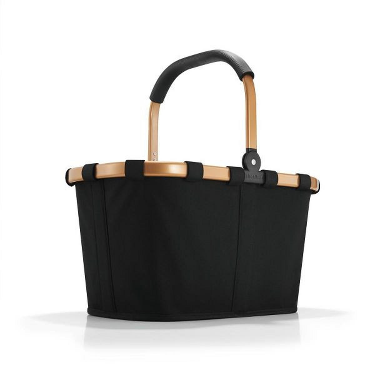 NÁKUPNÝ KOŠÍK čierna, zlatá - čierna/zlatá, Basics, textil - Reisenthel