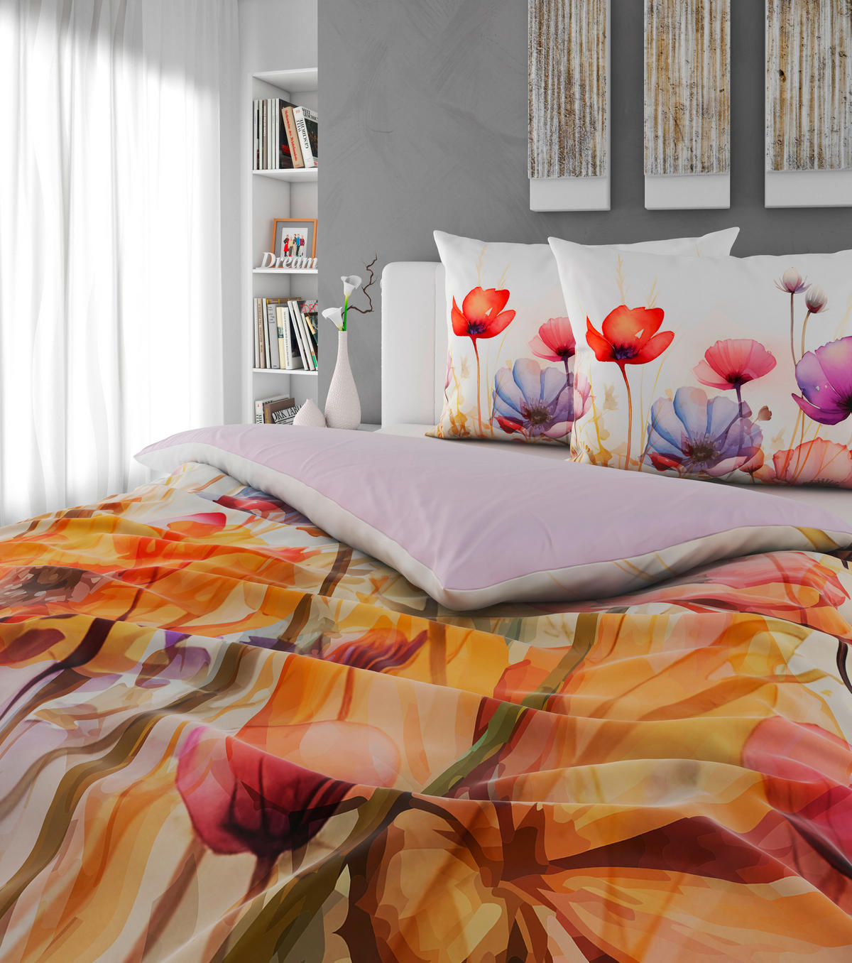 KÉTOLDALAS ÁGYNEMŰHUZAT 220/200 cm  - narancs, textil (220/200cm) - Esposa