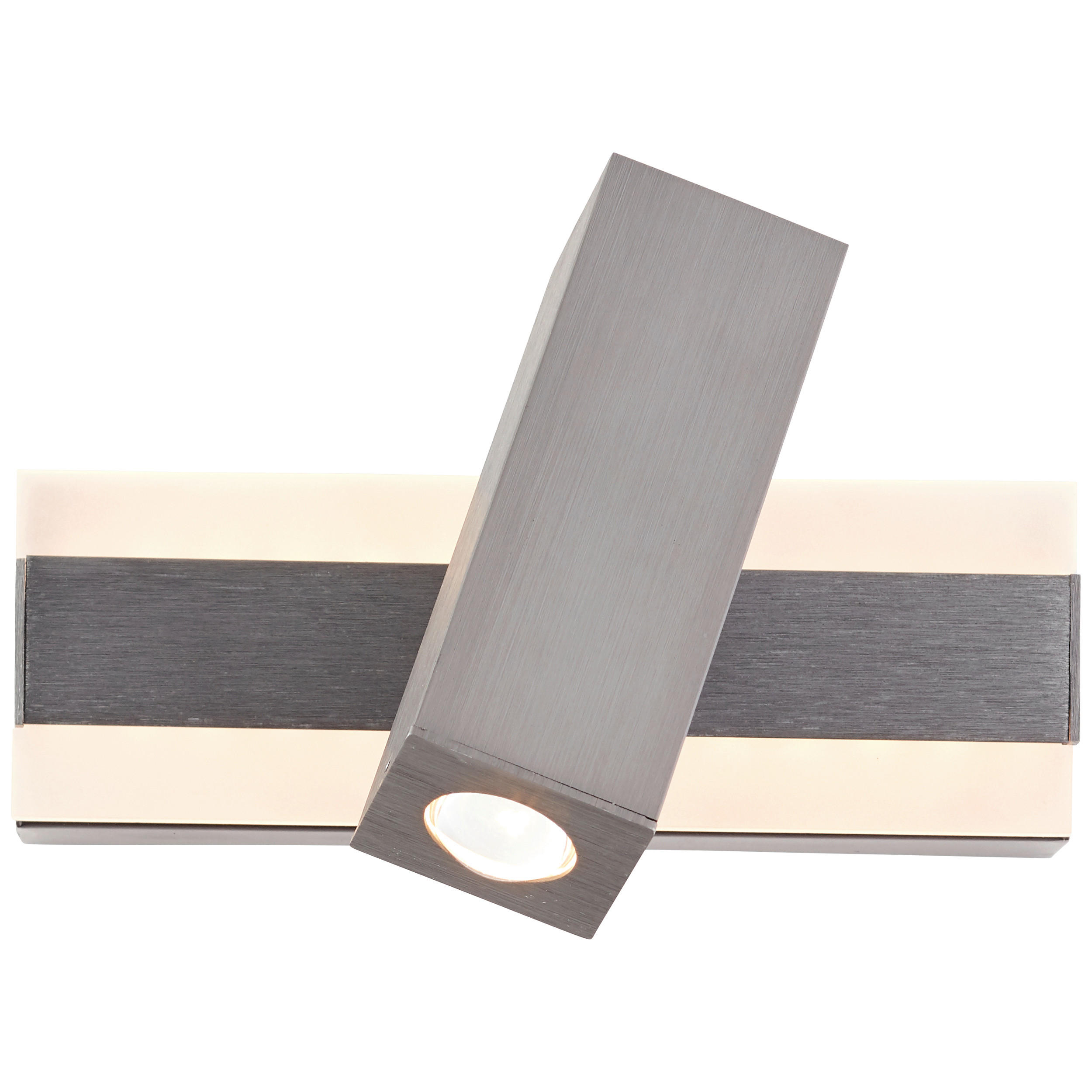 LED-STRAHLER 15/9,8/5 cm   - Schwarz/Alufarben, Design, Metall (15/9,8/5cm) - Brilliant