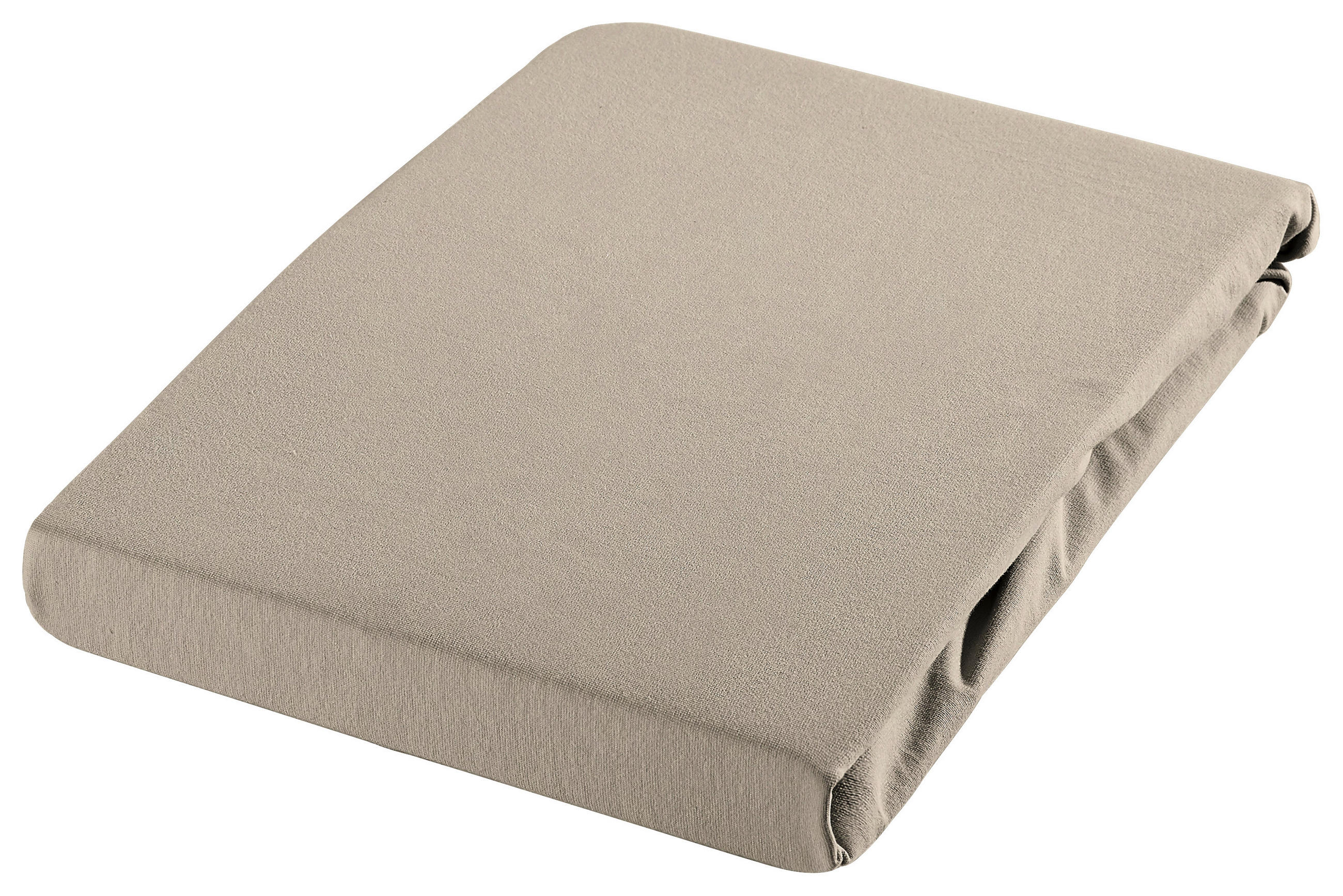 SPANNBETTTUCH Jersey  - Taupe, Basics, Textil (90-100/200-220cm) - Novel