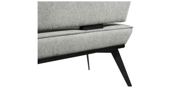 ECKBANK 235/165 cm Webstoff Schwarz, Hellgrau Buche massiv - Hellgrau/Schwarz, Basics, Holz/Textil (235/165cm) - Carryhome