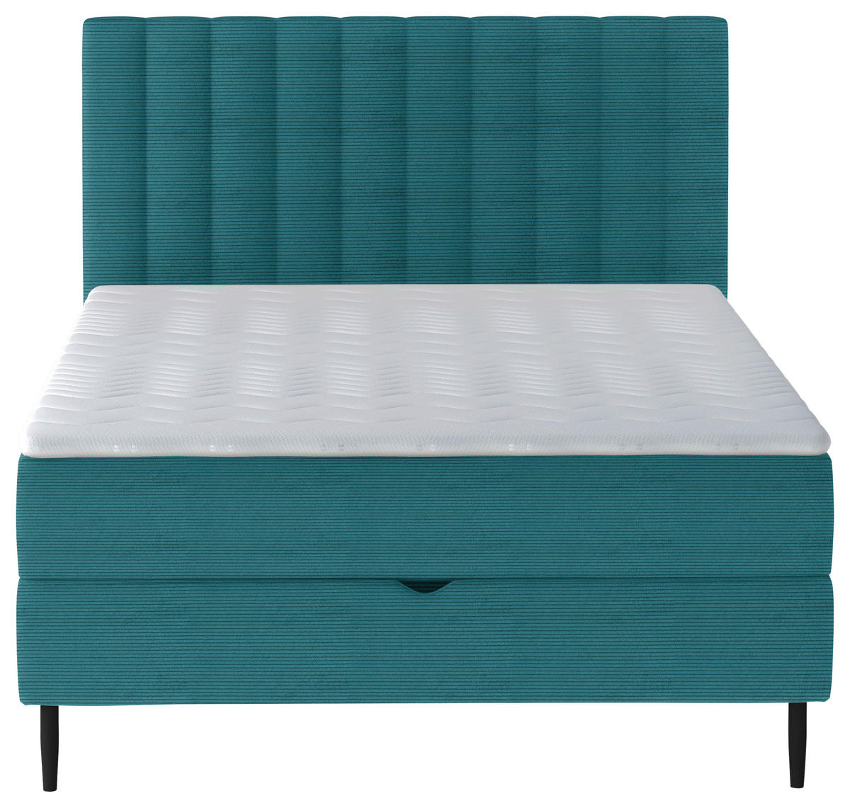 BOXBETT 120/200 cm  in Petrol  - Petrol/Schwarz, Design, Holz/Holzwerkstoff (120/200cm) - Stylife