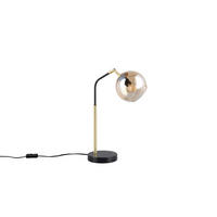 TISCHLEUCHTE - Goldfarben/Bernsteinfarben, Design, Glas/Metall (28/15/45cm) - Trio Leuchten