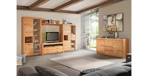 KOMMODE Indira Indira Buchefarben 163/88/44 cm - Buchefarben/Alufarben, KONVENTIONELL, Holz/Kunststoff (163/88/44cm) - Cantus