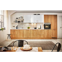 EINBAUKÜCHE TORONTO  - Eichefarben/Weiß, Design, Holzwerkstoff - Moderano