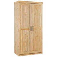 DREHTÜRENSCHRANK 95/190/55 cm,  in Kieferfarben, 2-türig  - Alufarben/Kieferfarben, LIFESTYLE, Holz/Metall (95/190/55cm) - MID.YOU