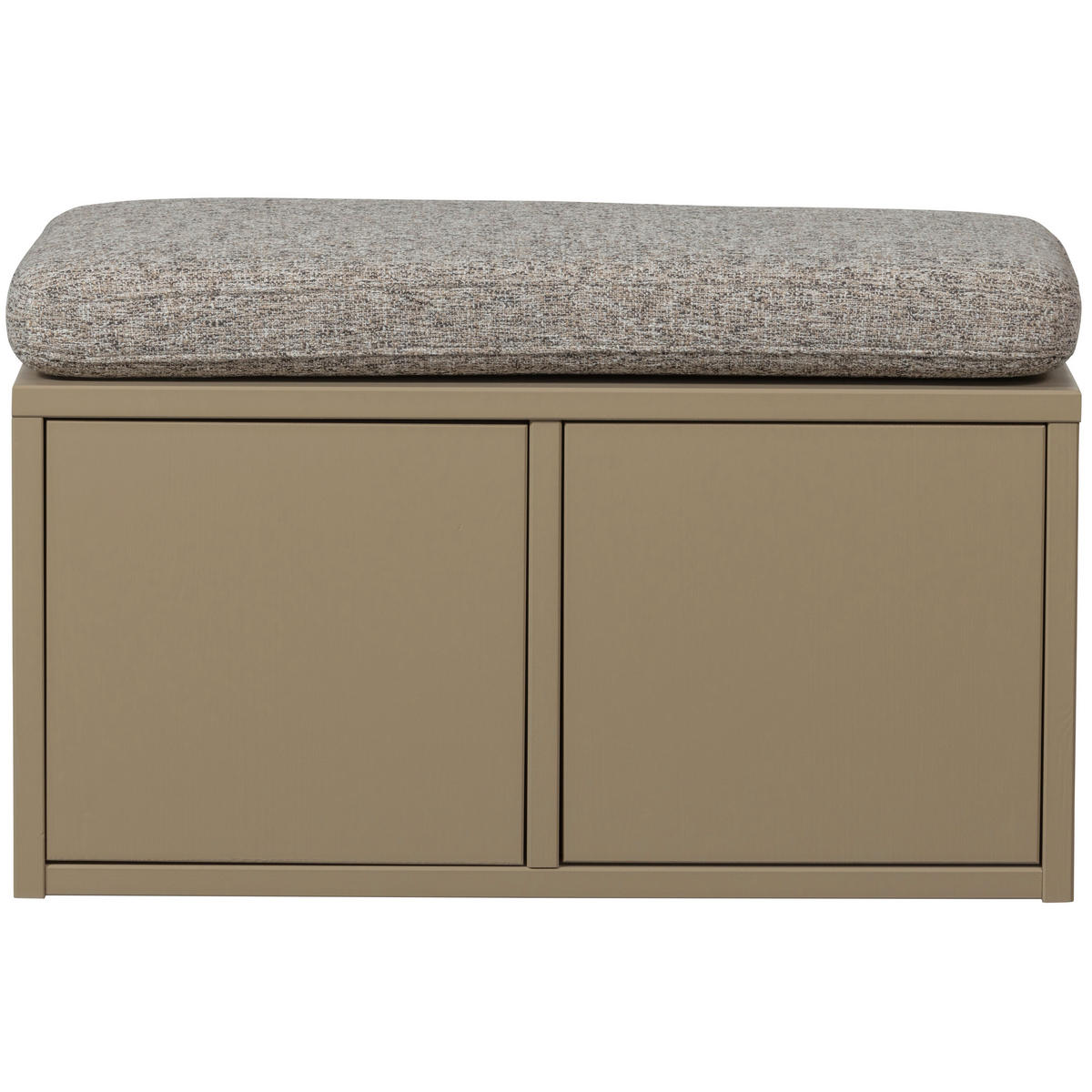 GARDEROBENBANK Turner  in 80/47/44 cm  - Schlammfarben/Khaki, Design, Holz/Textil (80/47/44cm) - Livetastic