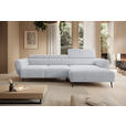 ECKSOFA  in Cord Grau  277/174 cm  - Schwarz/Grau, KONVENTIONELL, Textil/Metall (277/174cm) - Carryhome