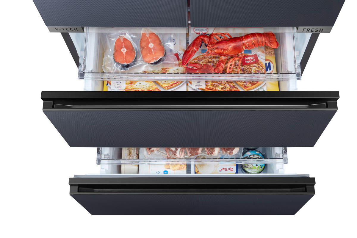 FRENCH-DOOR 83,3/191/60 cm MDRF705BIE70  - Dunkelgrau, Basics, Kunststoff/Metall (83,3/191/60cm) - Midea