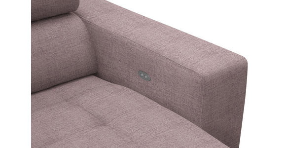 ECKSOFA in Chenille Altrosa  - Chromfarben/Altrosa, Design, Textil (207/301cm) - Xora