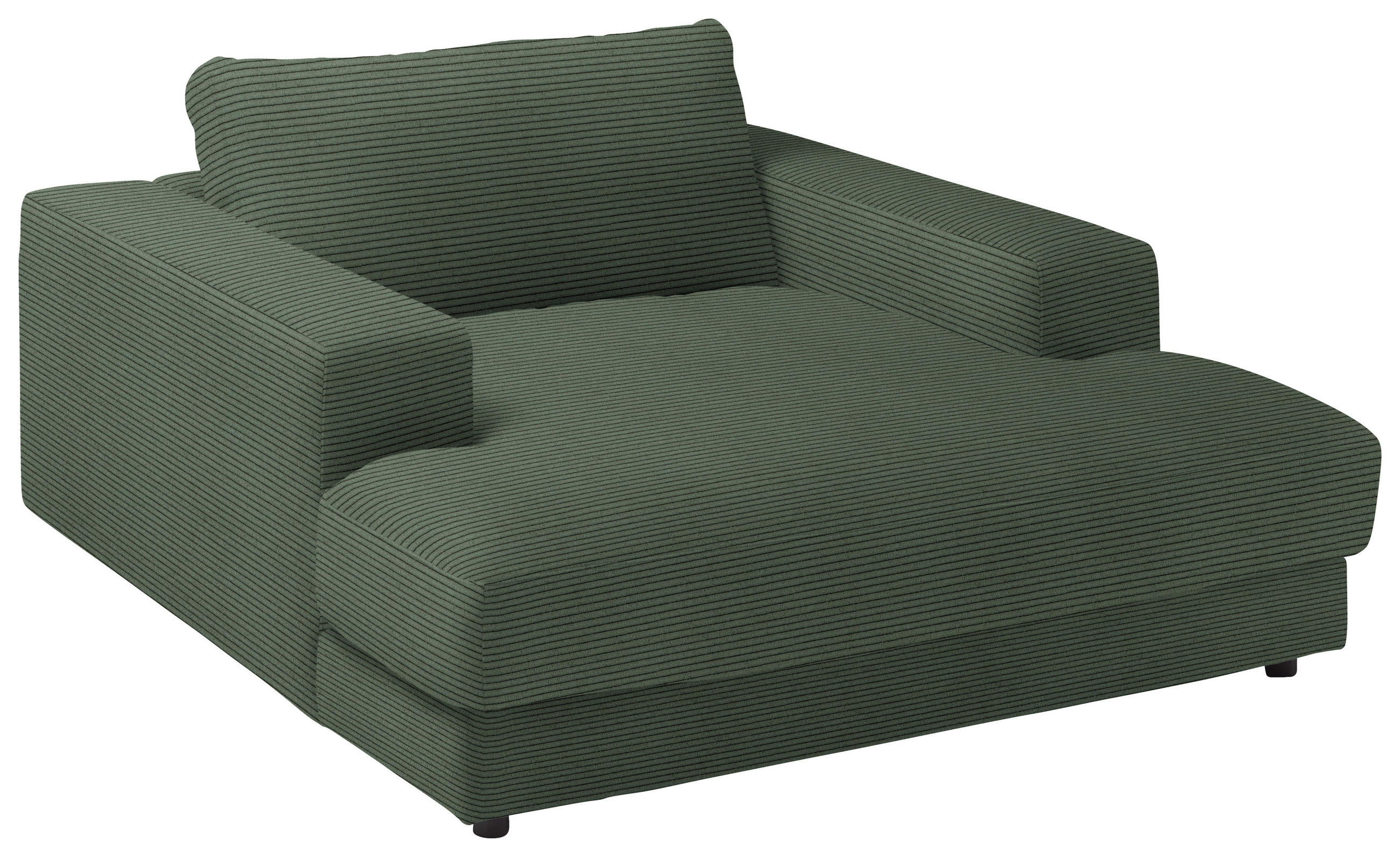 XXL-SESSEL in Feincord Olivgrün  - Schwarz/Olivgrün, Design, Kunststoff/Textil (150/86/170cm) - Lomoco