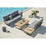 LOUNGETISCH 140/70/68 cm - Anthrazit/Teakfarben, MODERN, Kunststoff/Metall (140/70/68cm) - Amatio LOUNGETISCH 140/70/68 cm - Anthrazit/Teakfarben, MODERN, Kunststoff/Metall (140/70/68cm) - Amatio