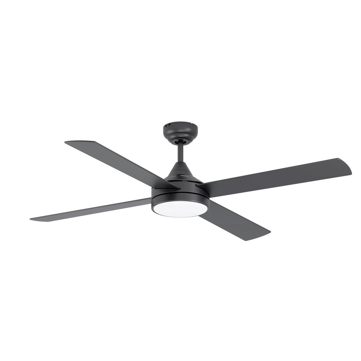 DECKENVENTILATOR - Schwarz/Weiß, KONVENTIONELL, Kunststoff/Metall (122/32cm)
