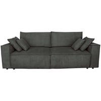 SCHLAFSOFA Cord Graphitfarben  - Schwarz/Graphitfarben, KONVENTIONELL, Kunststoff/Textil (240/89/100cm) - Carryhome