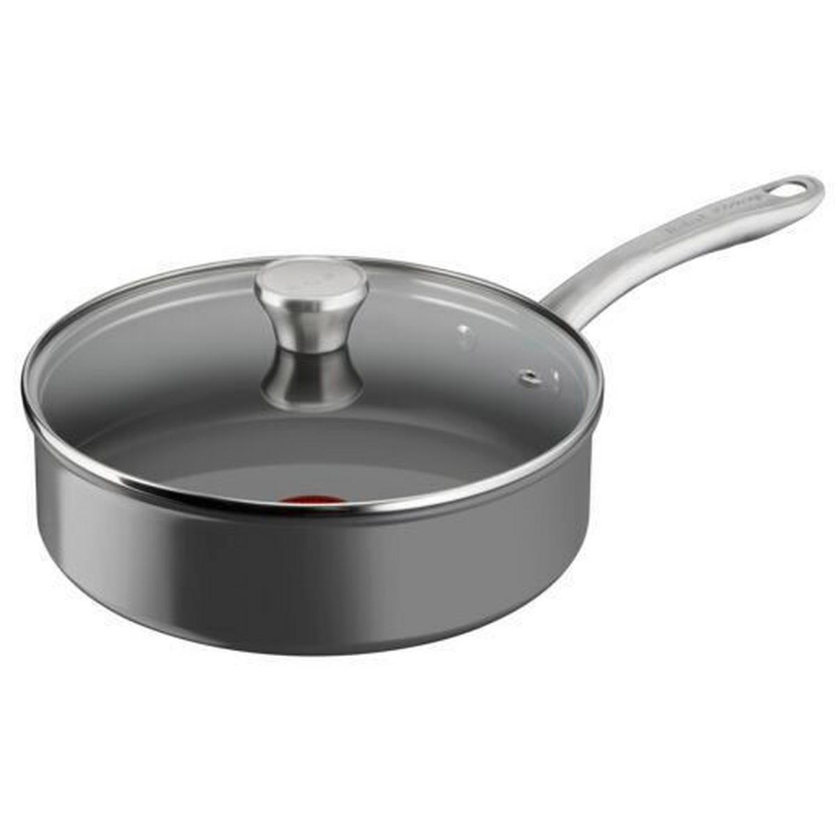 PONEV ZA PRAŽENJE 24 cm keramična prevleka  - siva, Basics, kovina/steklo (24cm) - Tefal