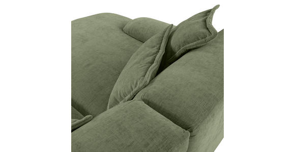 ECKSOFA in Flachgewebe Olivgrün  174/274 cm  - Schwarz/Olivgrün, KONVENTIONELL, Kunststoff/Textil (174/274cm) - Carryhome