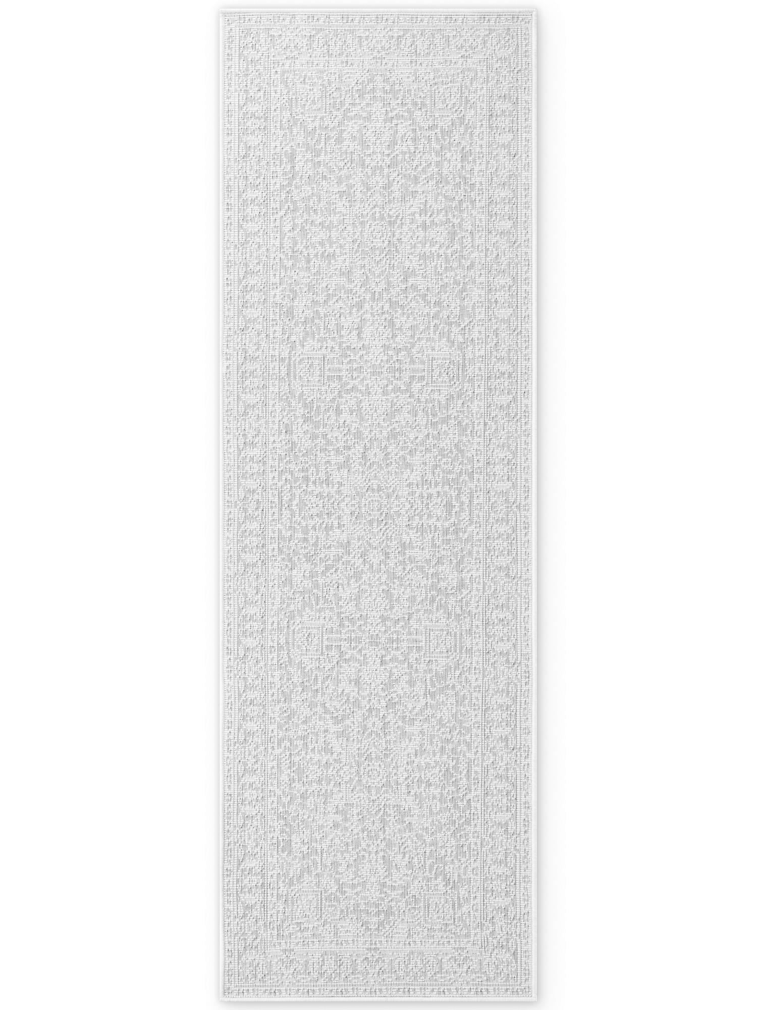 LÄUFER 80/250 cm Duet  - Weiß/Grau, Design, Kunststoff (80/250cm)