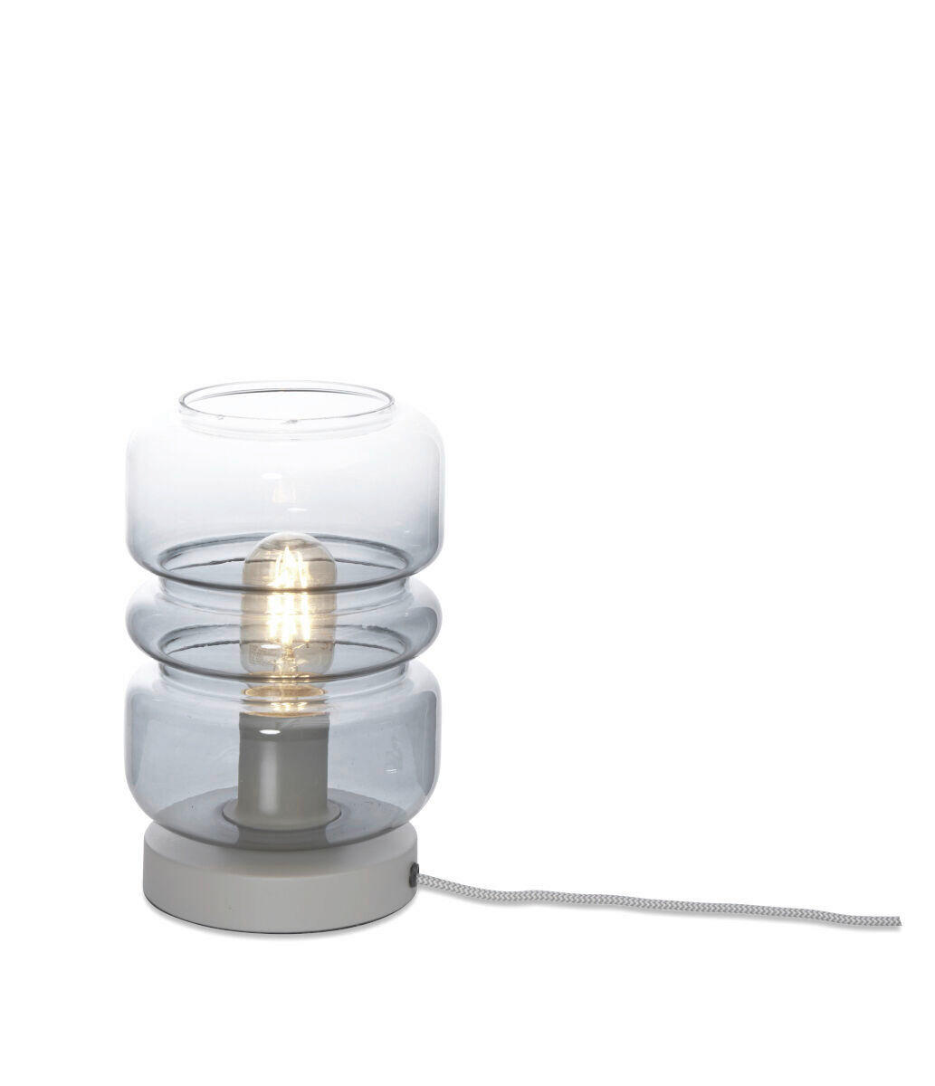 STOLNÍ LAMPA, nástěnný stmívač, E27, 15/23 cm  - světle šedá, Trend, sklo (15/23cm) - It's about Romi