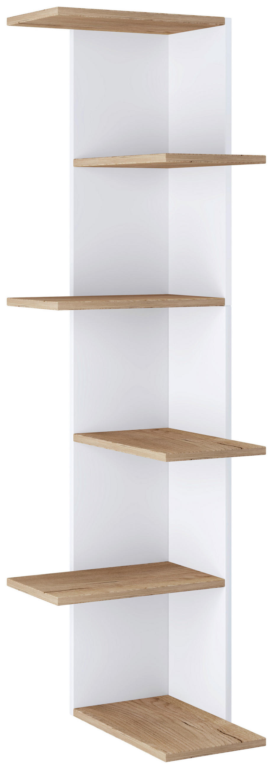 Eckregal Balos Weiß, Eiche Dekor B: 37 cm