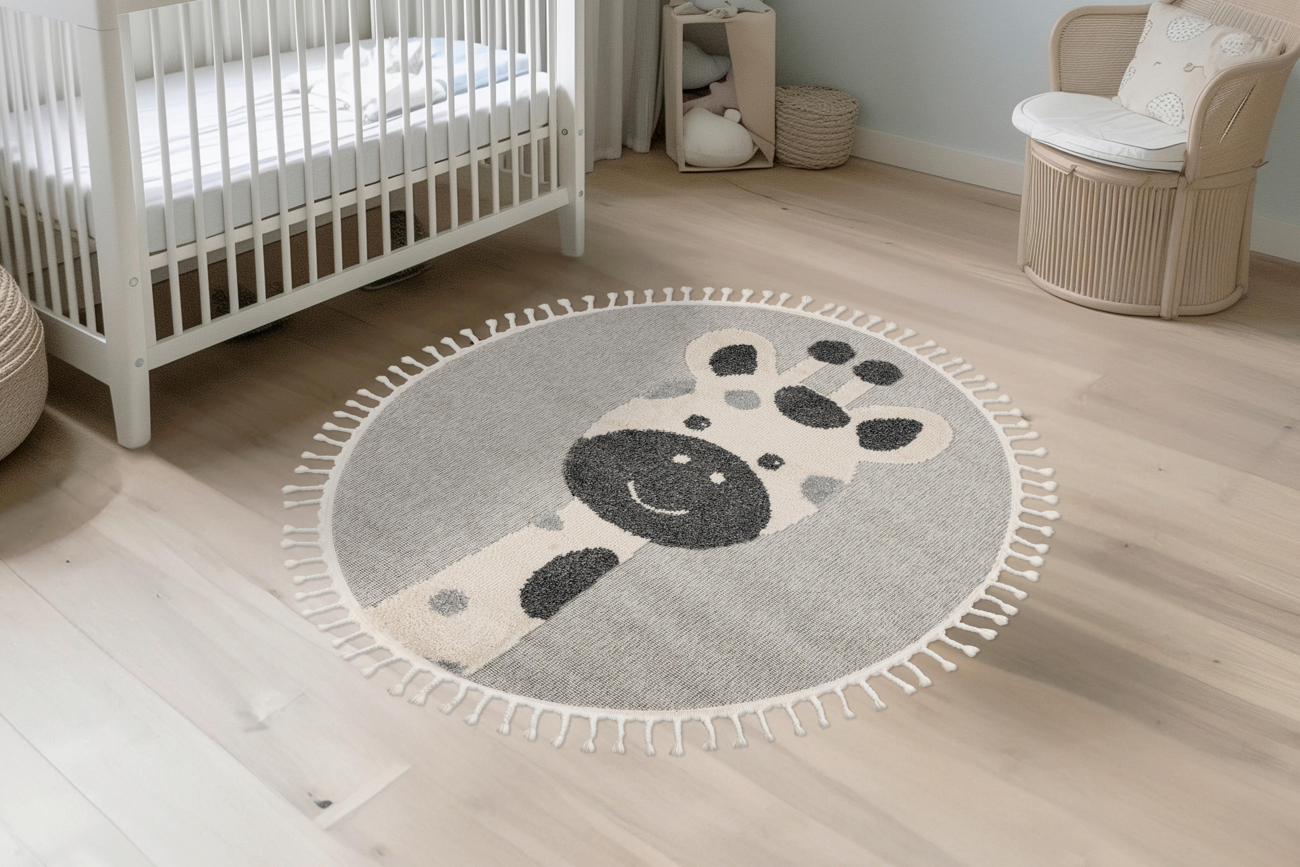 Thumbnail - Obsession Kinderteppich My Fano, Mehrfarbig, Textil, Giraffe, rund, für Fußbodenheizung geeignet, Teppiche & Böden, Tepp...