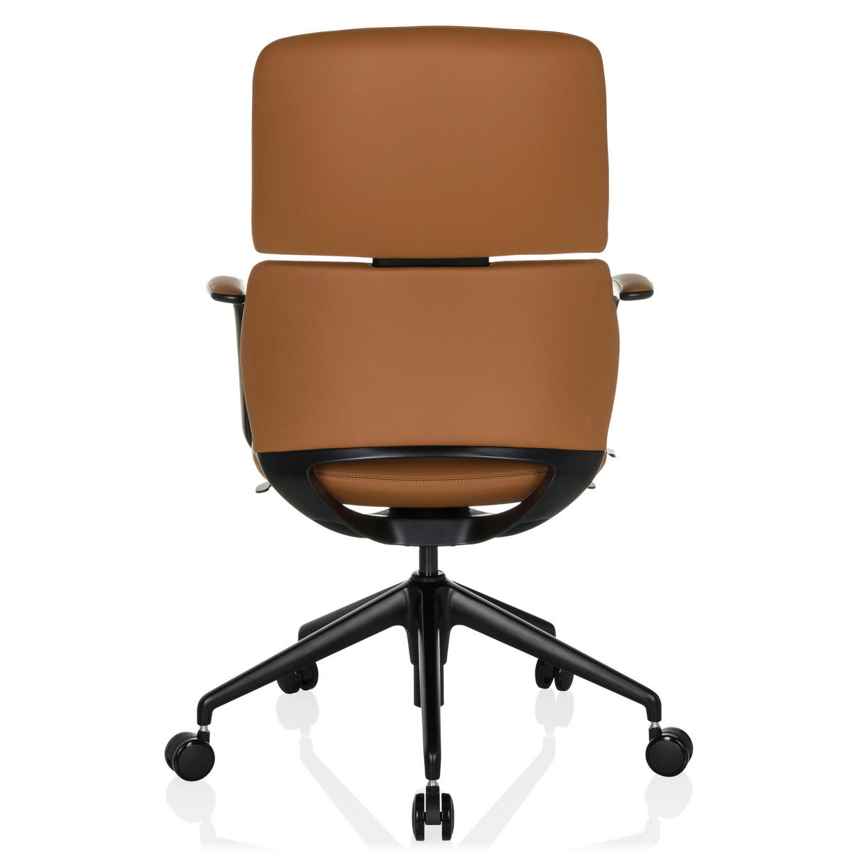 DREHSTUHL  - Schwarz, MODERN, Leder/Kunststoff (62/98-108/60cm) - MID.YOU