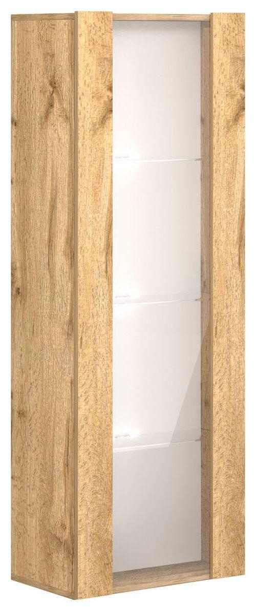 HÄNGEVITRINE in Eiche Wotan  - Eiche Wotan, Design, Glas/Holzwerkstoff (40/140/30cm) - Livetastic