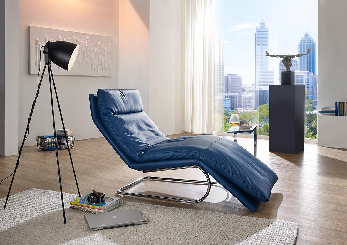RELAXLIEGE Lederlook Braun  - Chromfarben/Braun, Design, Textil (75/91/170cm) - Chilliano