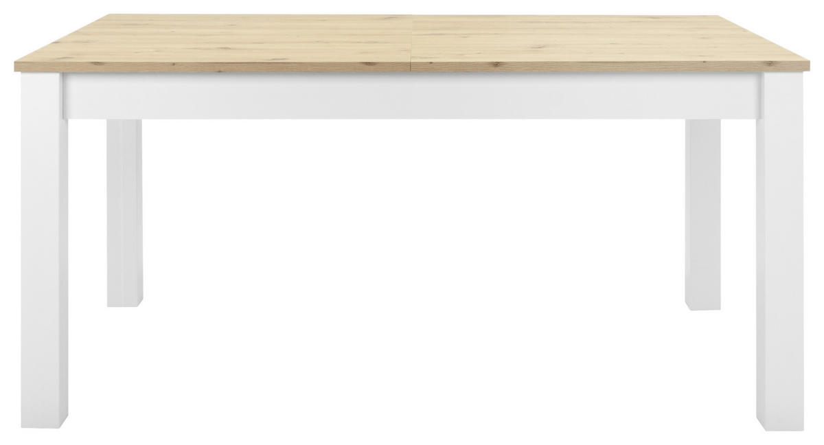 ESSTISCH in Holzwerkstoff 160/90/75 cm  - Weiss/Eichefarben, Konventionell, Holzwerkstoff (160/90/75cm) - MID.YOU