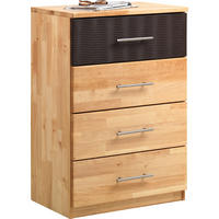 KOMMODE 60/90/41 cm  in Braun, Erlefarben  - Chromfarben/Erlefarben, Natur, Holz/Metall (60/90/41cm) - Linea Natura