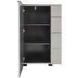 SIDEBOARD  225/99,7/42 cm 4 Schublade(n)  - Kaschmir/Schwarz, Design, Glas/Holzwerkstoff (225/99,7/42cm) - Novel