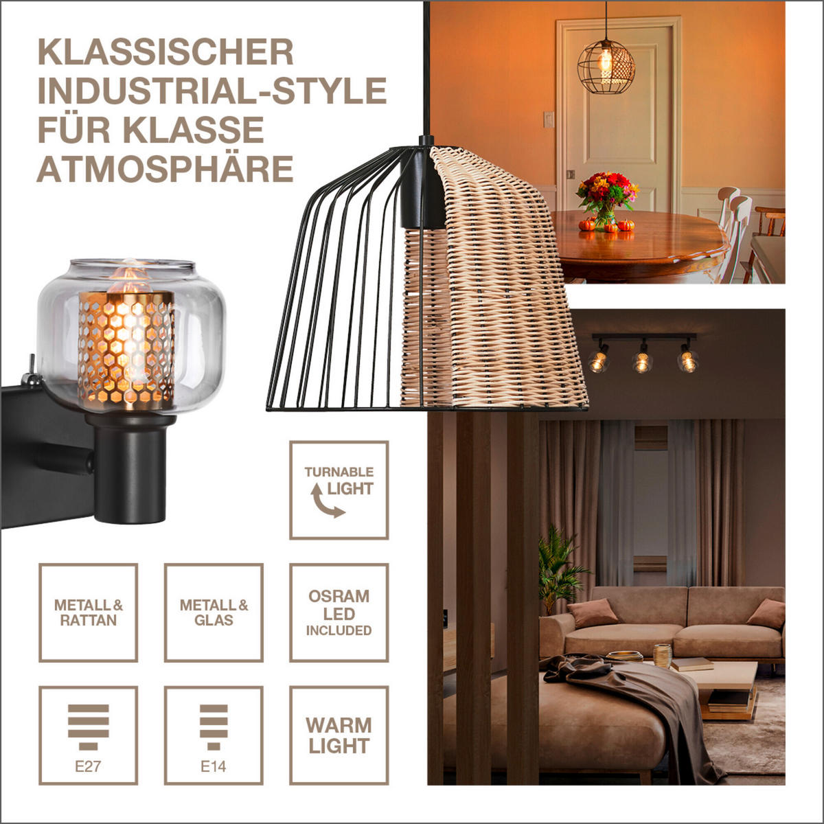 LED-DECKENLEUCHTE 36,5/17,6 cm   - KONVENTIONELL, Glas/Metall (36,5/17,6cm) - Ledvance