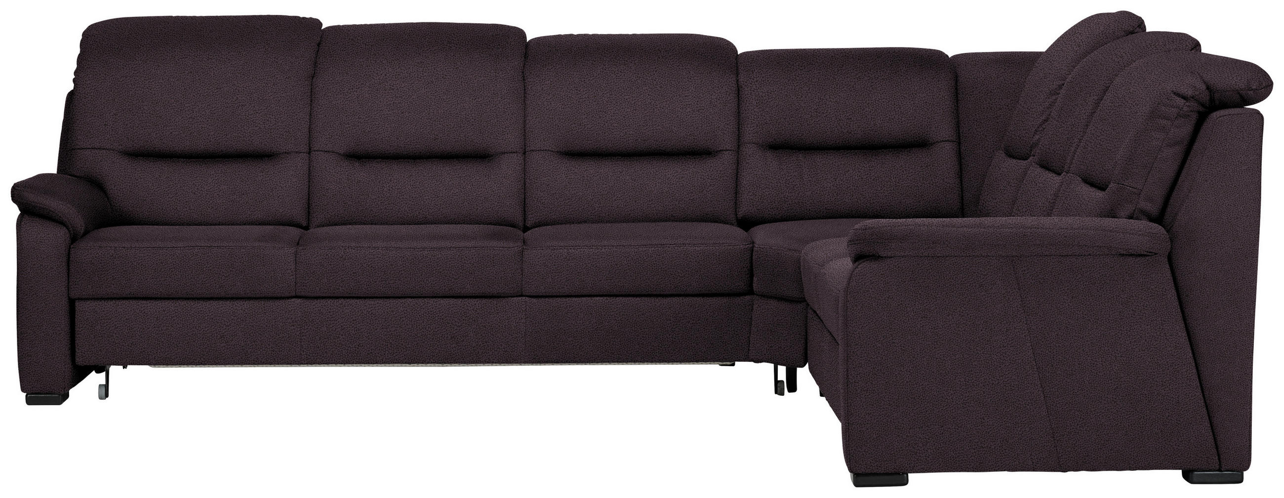 ECKSOFA in Mikrofaser Anthrazit  - Anthrazit/Schwarz, Konventionell, Holz/Textil (303/245cm) - Beldomo Comfort