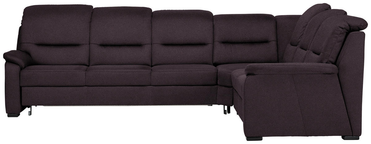 ECKSOFA in Mikrofaser Anthrazit  - Anthrazit/Schwarz, Konventionell, Holz/Textil (303/245cm) - Beldomo Comfort