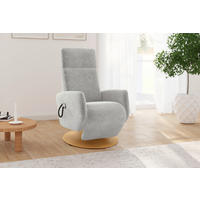 FAUTEUIL RELAX textile gris clair  - couleur de chêne/gris clair, Konventionell, textile/bois (71/110/82cm) - Sit & More