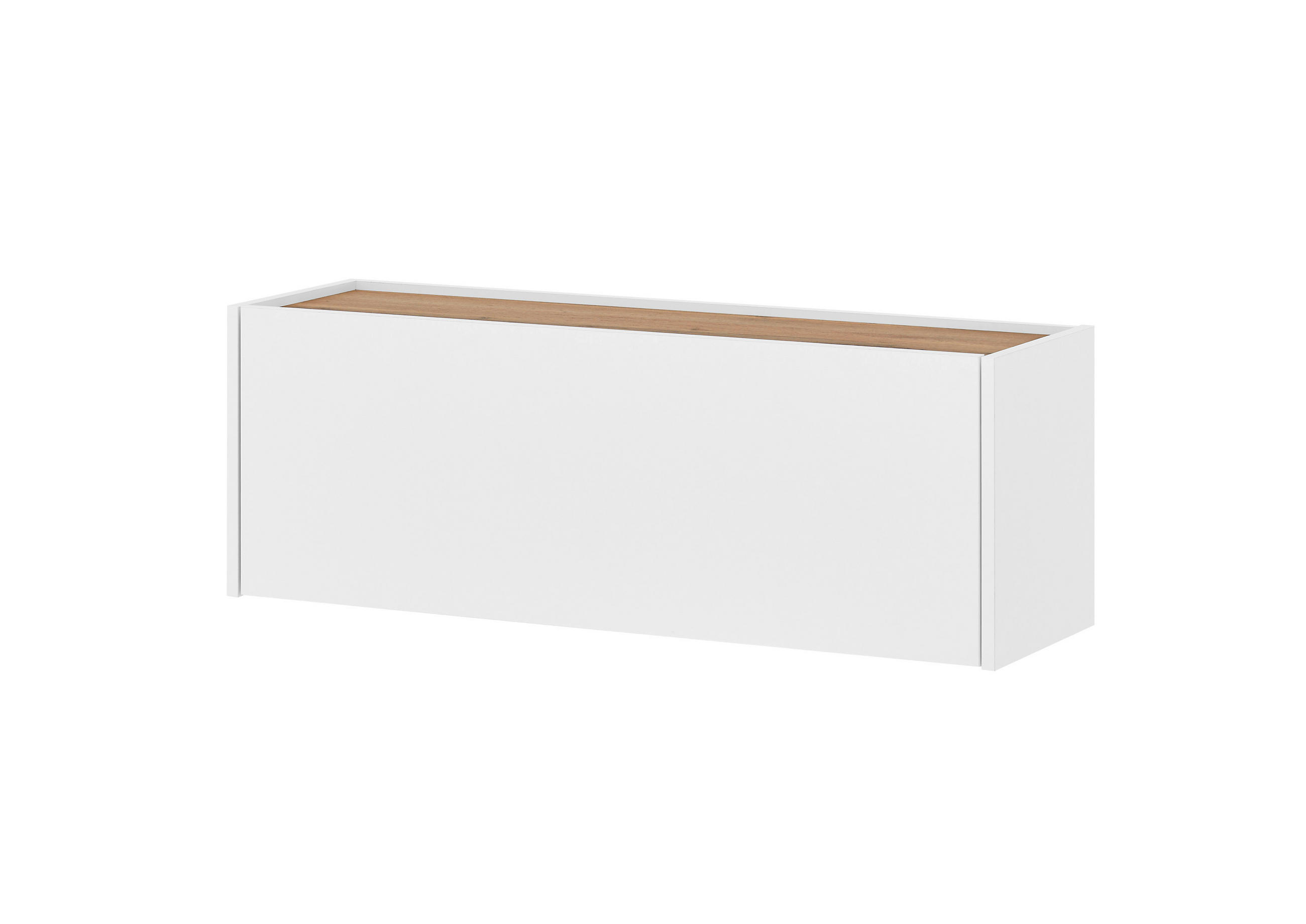 HÄNGESCHUHSCHRANK Weiß, Eiche Wotan  - Eiche Wotan/Weiß, Design, Holzwerkstoff (100/35/30cm) - Modante